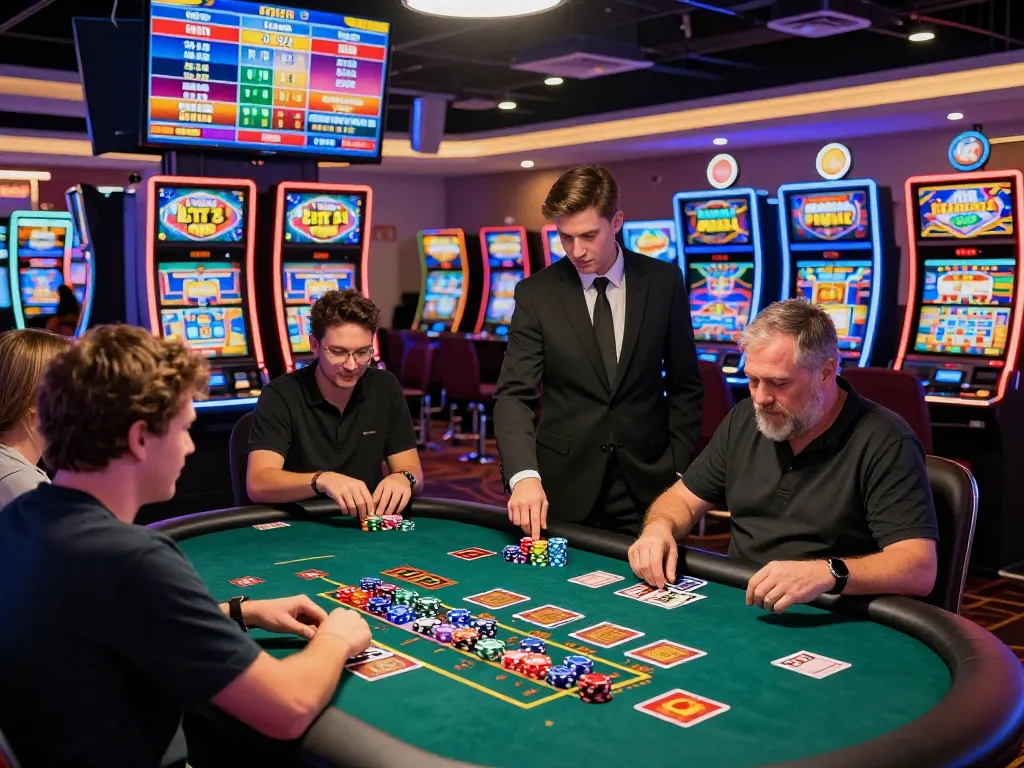 Players enjoying a thrilling gaming experience at TT88, the top online gambling platform https://tt888.de.com, showcasing vibrant casino atmosphere.
