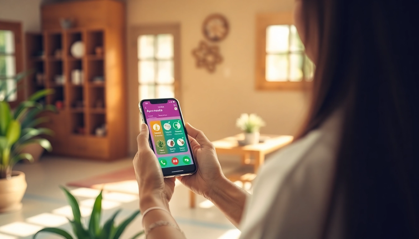 Engaging user with Ayurveda Mobile App in a traditional Ayurvedic clinic setting.