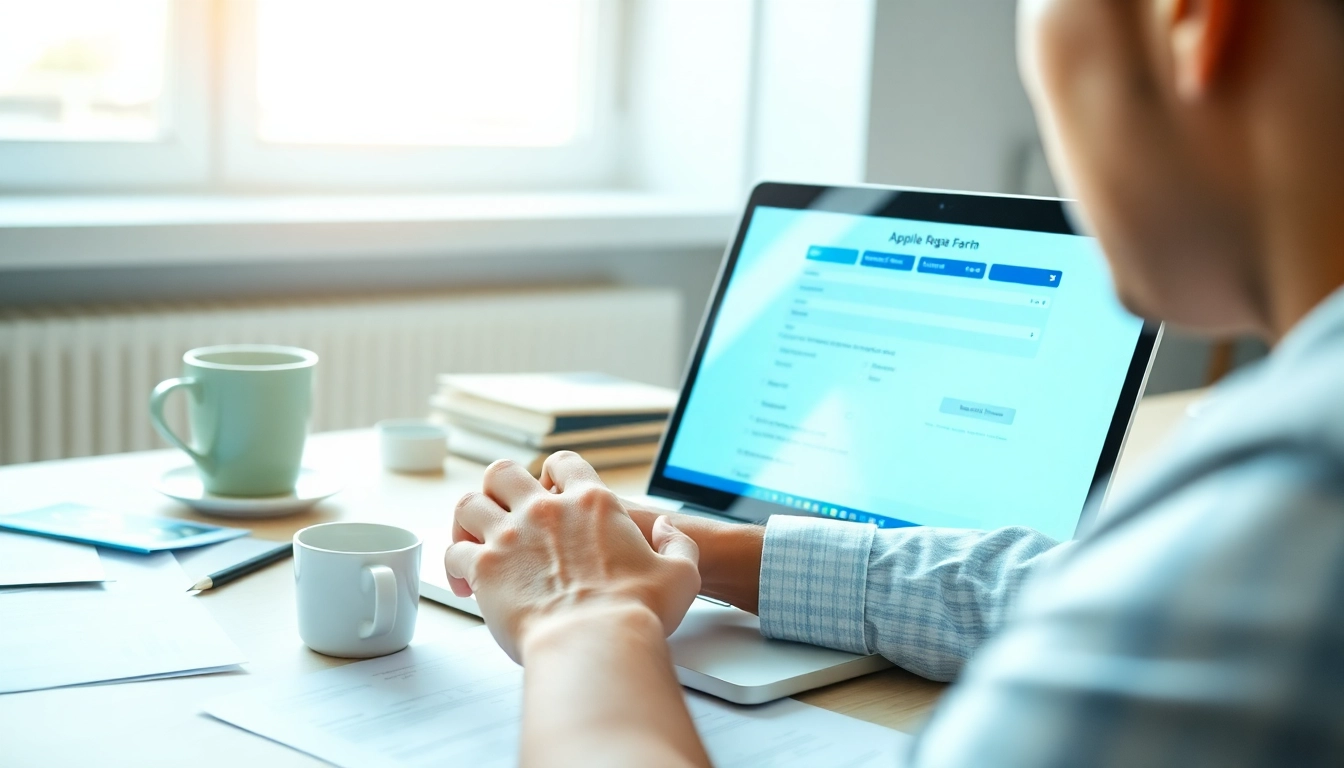 Efficient filling out of an eta application uk online with a modern workspace setup.
