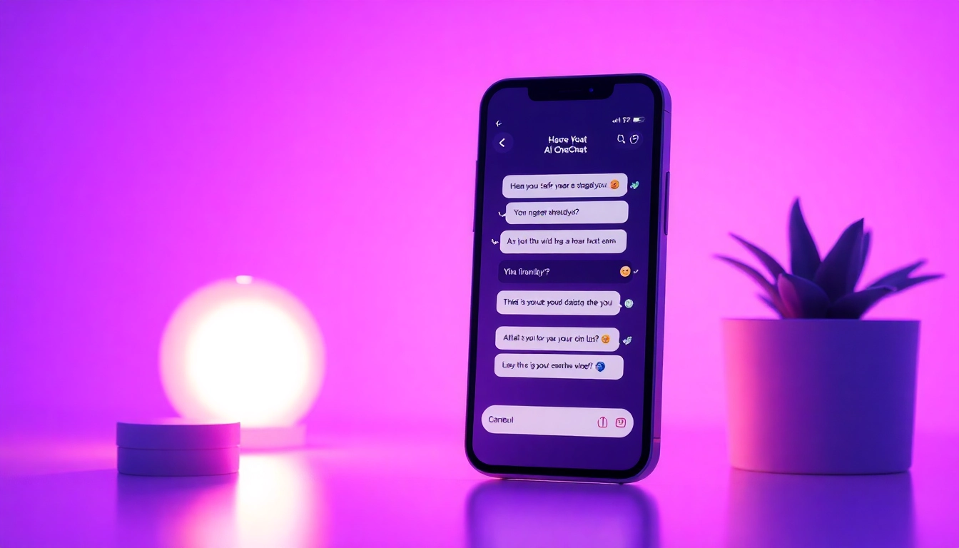 Engaging sex AI chat interface showcasing friendly chatbot interaction.