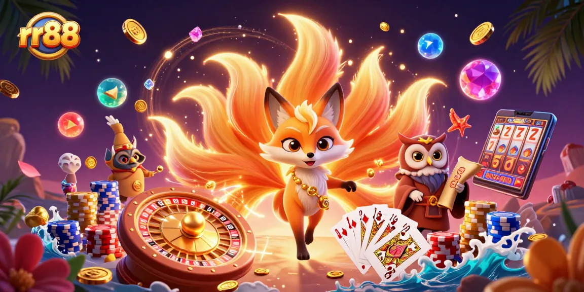 Experience thrilling gameplay at rr88 with a vibrant scene featuring captivating characters and dynamic casino elements.