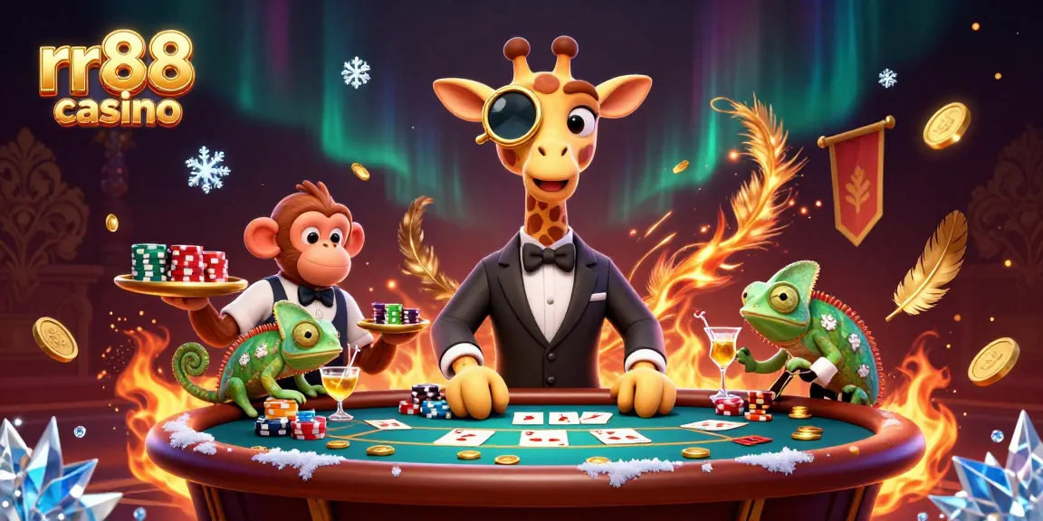 Experience thrilling gameplay at rr88 casino with a high-roller giraffe and casino action.