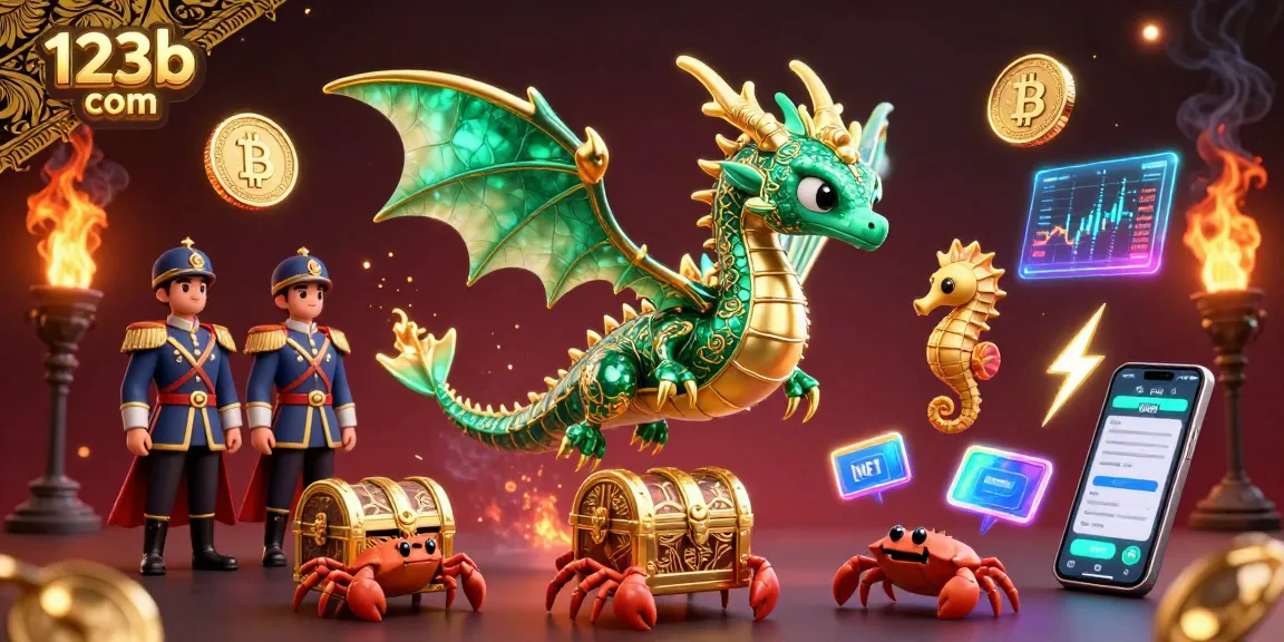 Engage with thrilling games and rewards at 123b com, featuring vibrant casino elements and crypto visuals.