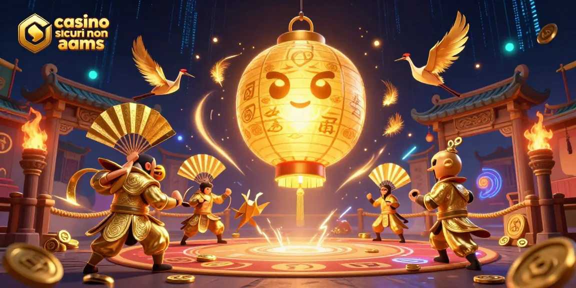 Engage with vibrant visuals depicting casino sicuri non aams in 3D, with lucky symbols and animated characters.